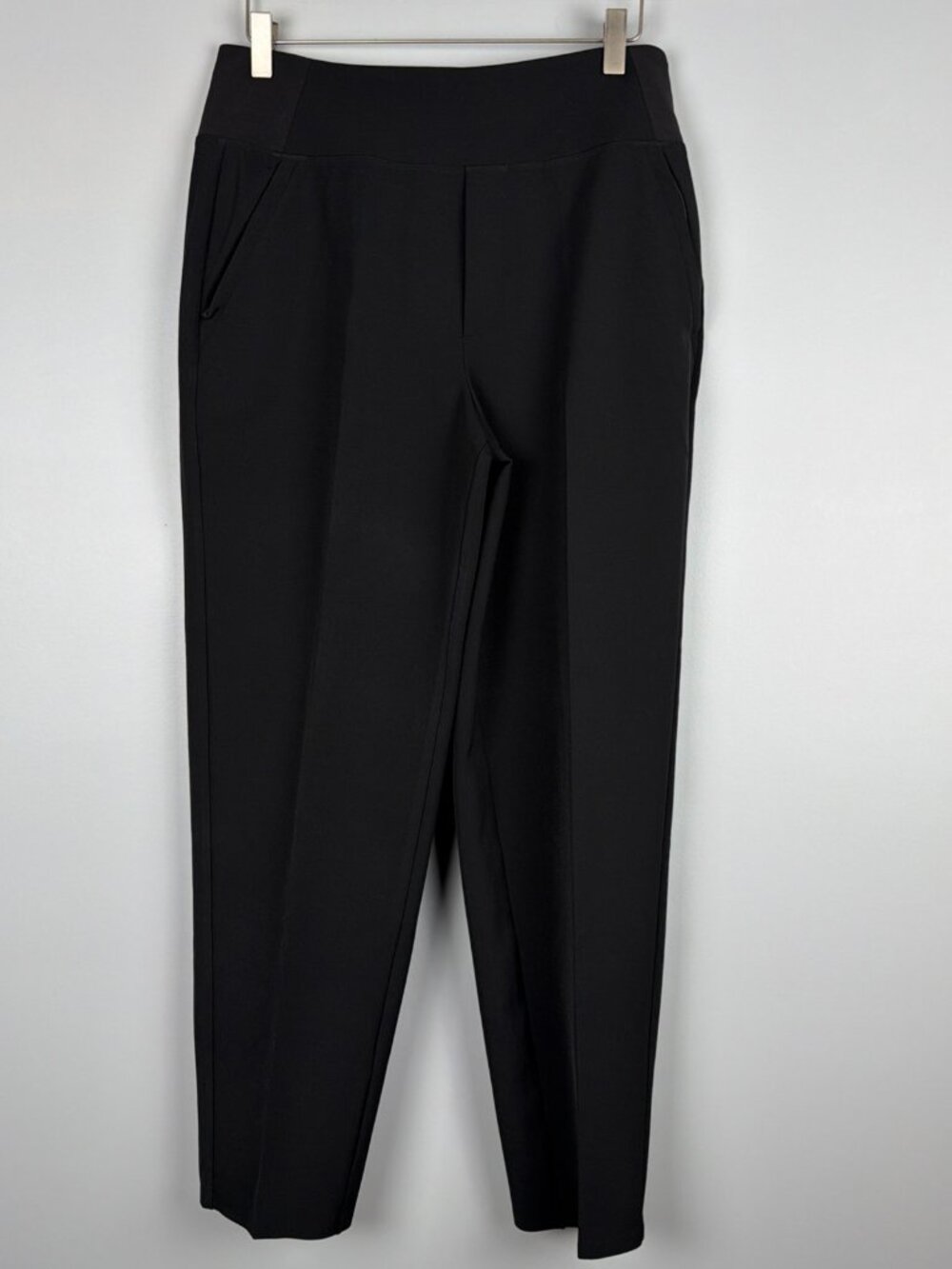 Athleta Brooklyn Ankle Pant Womens 6 Black Zip Pocket Stretch Travel Comfort